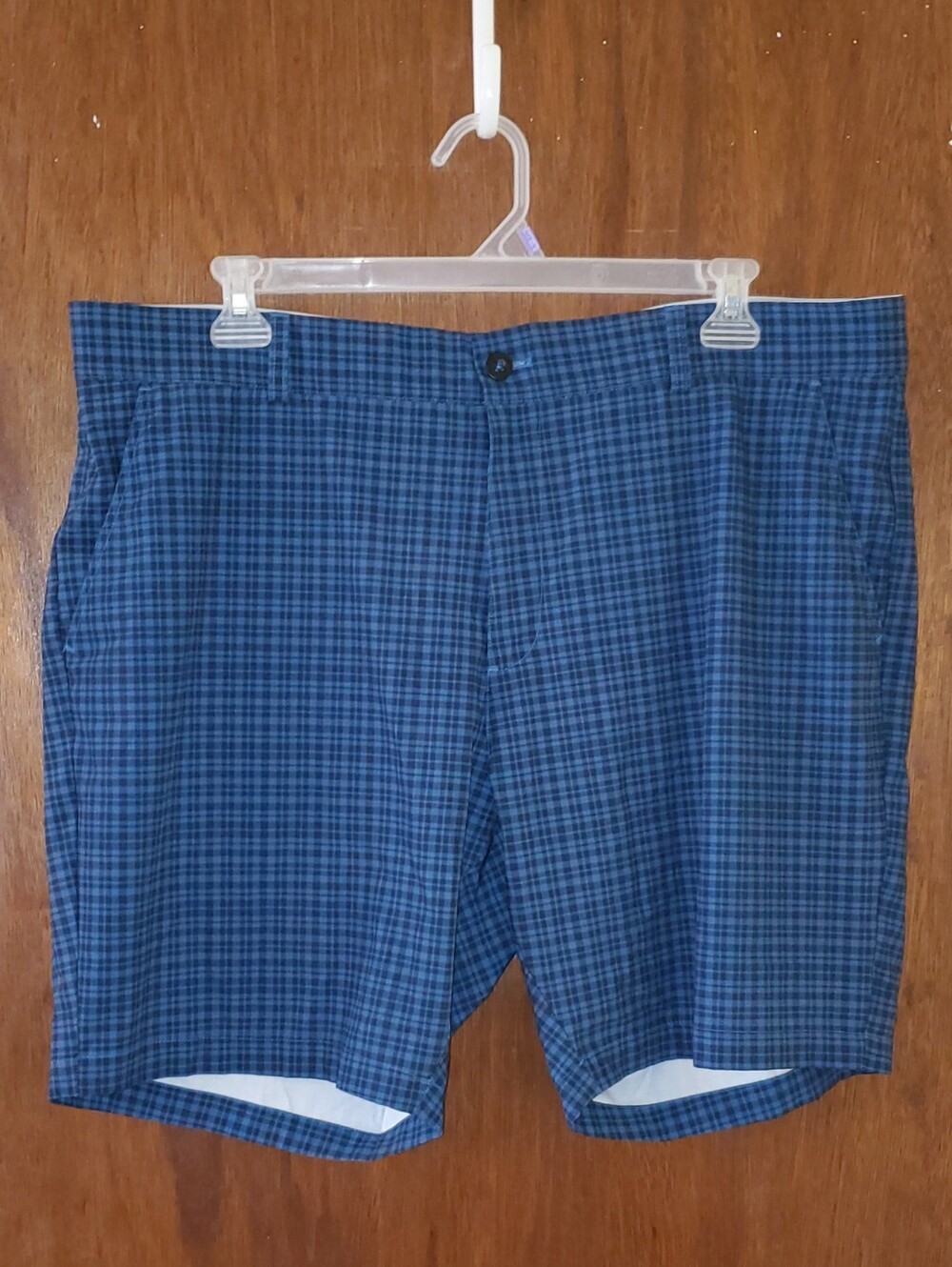 Maelreg Proflex Blue Plaid Shorts Sz 42